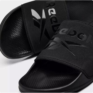 Reebok Fulgere Casual Slip-On Slide Sandals Black Mens Size 9 NEW